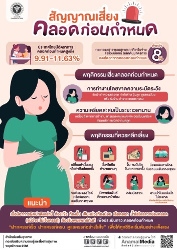 ประชาสัมพันธ์สร้างเสริมสุขภาพเชิงรุก เพื่อลดภาวะคลอดก่อนกำหนด